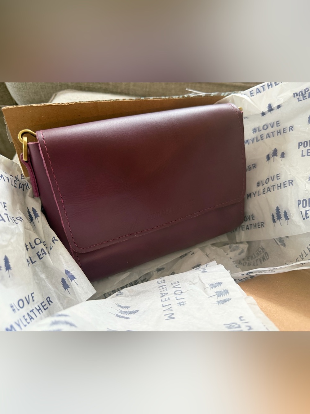 Portland Leather Mini Metro Crossbody Bag in Lollipop Purple/Burgundy